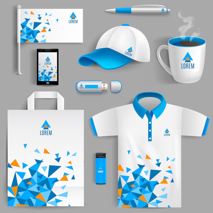 Vecteur gratuit identité de l'entreprise bleu