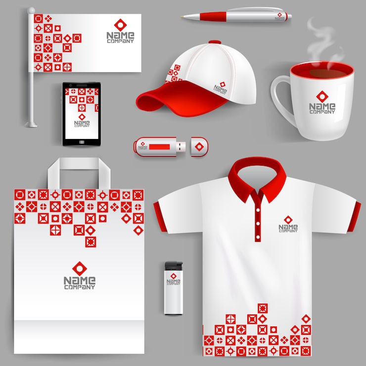Vecteur gratuit identité d'entreprise rouge