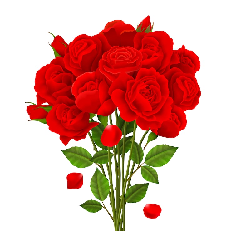Vecteur gratuit illustration bouquet rose
