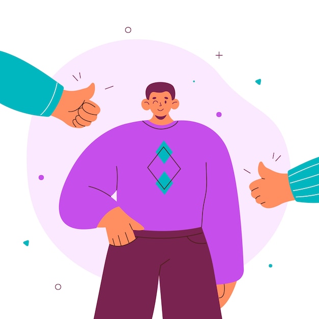 Vecteur gratuit illustration de compliments dessinés à la main