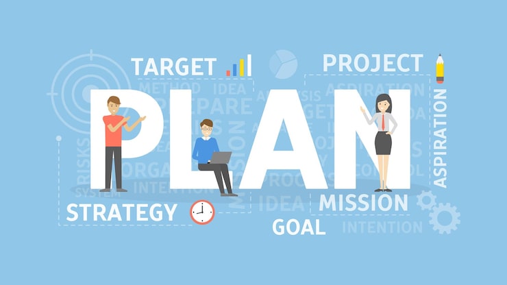 Vecteur gratuit illustration du concept de plan idée de gestion du temps et des actions