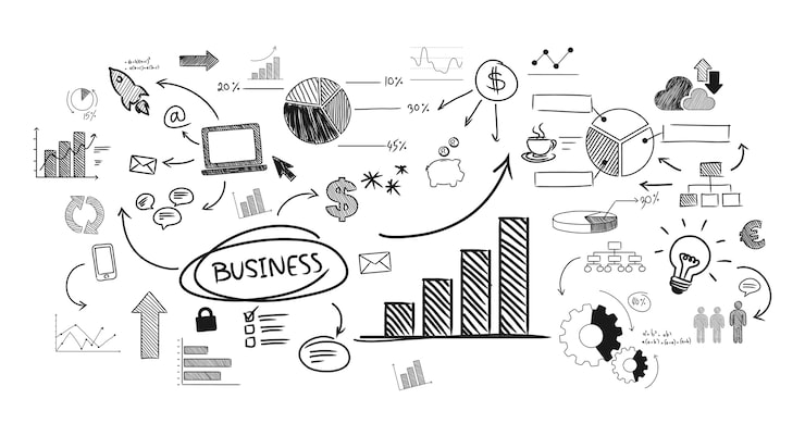 Vecteur gratuit illustration d'une entreprise en démarrage