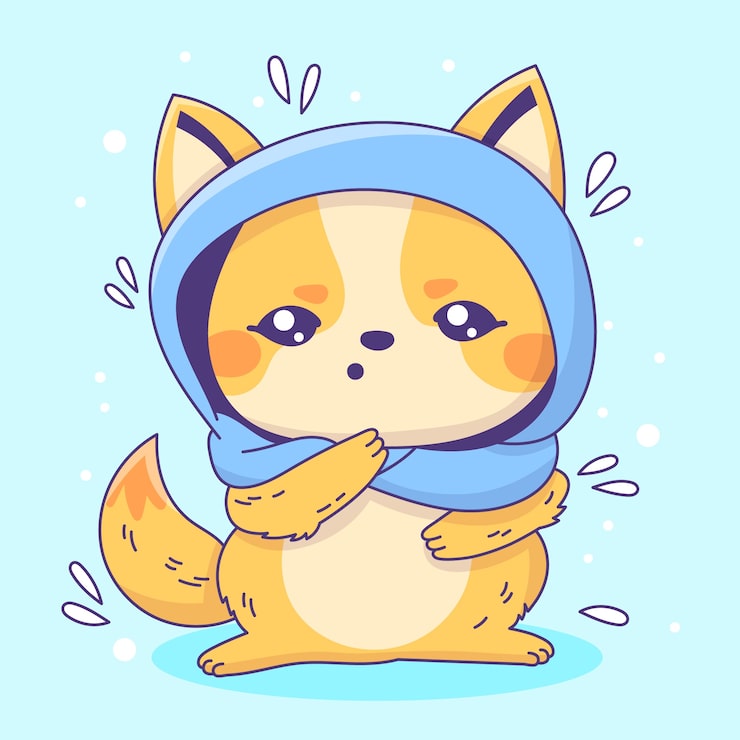 Vecteur gratuit illustration de kawaii anime dessiné à la main
