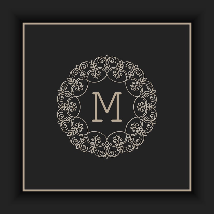 Vecteur gratuit illustration de monogramme ornemental abstrait