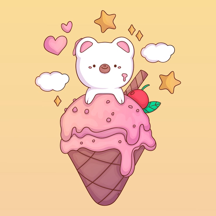 Vecteur gratuit illustration de nourriture kawaii dessinée à la main
