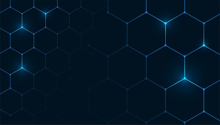 Vecteur gratuit impression de fond hexagonale dans un style médical