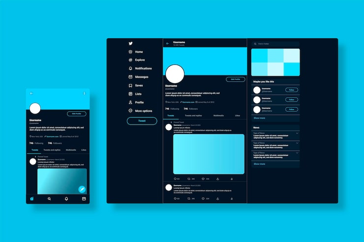 Vecteur gratuit interface twitter