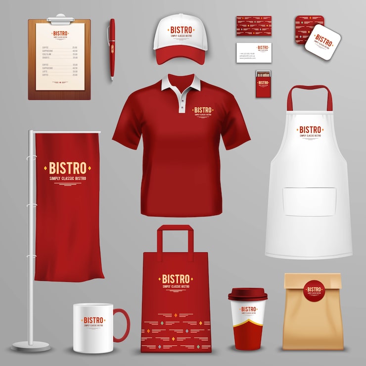 Vecteur gratuit jeu d'icônes restaurant café identité visuelle