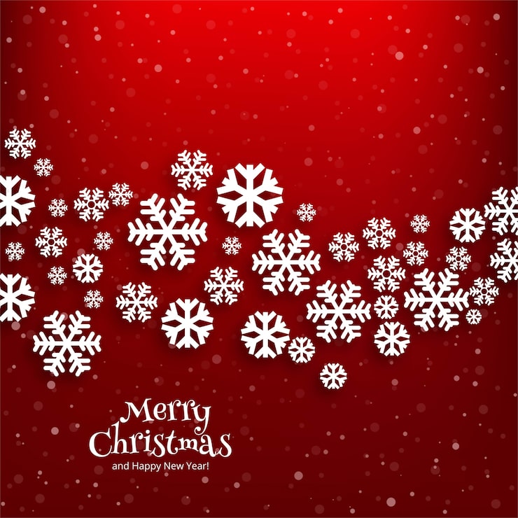 Vecteur gratuit joyeux noël fond de carte flocon de neige hiver