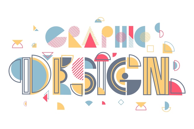 Vecteur gratuit lettrage de conception graphique créative