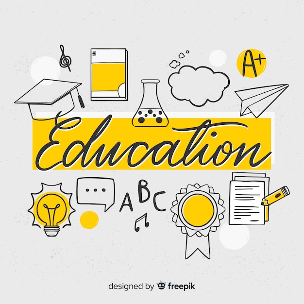 Vecteur gratuit lettrage d'éducation