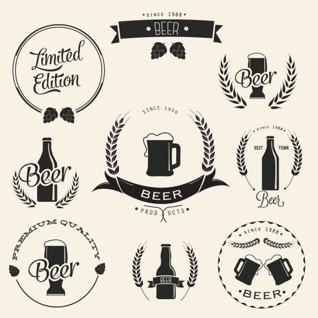 Vecteur gratuit logo de bière conception