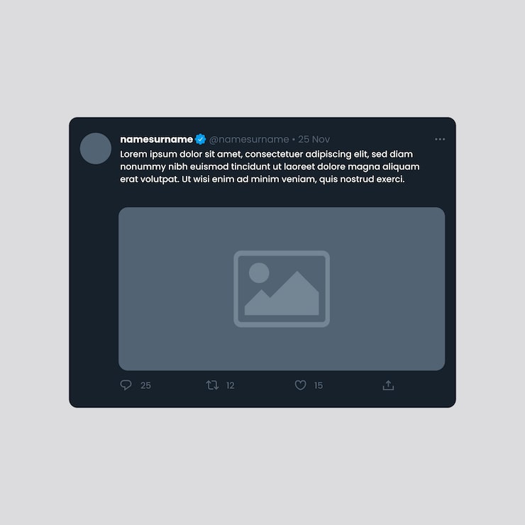 Vecteur gratuit maquette de tweet au design plat