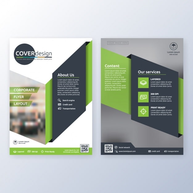 Vecteur gratuit modèle de brochure commerciale