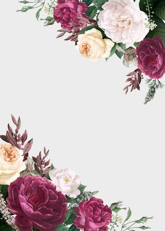 Vecteur gratuit modèle d'invitation de mariage à la conception florale