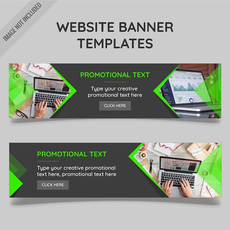Vecteur gratuit modèles de bannière du site web