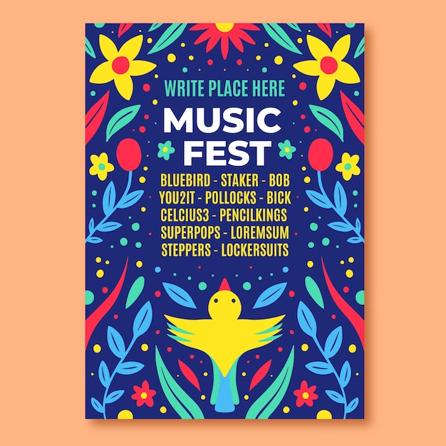 Vecteur gratuit musique modèle d'affiche