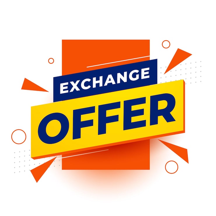 Vecteur gratuit offre d'échange flash d'arrière-plan pour le marketing des entreprises
