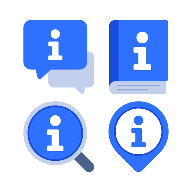 Vecteur gratuit pack d'informations style plat