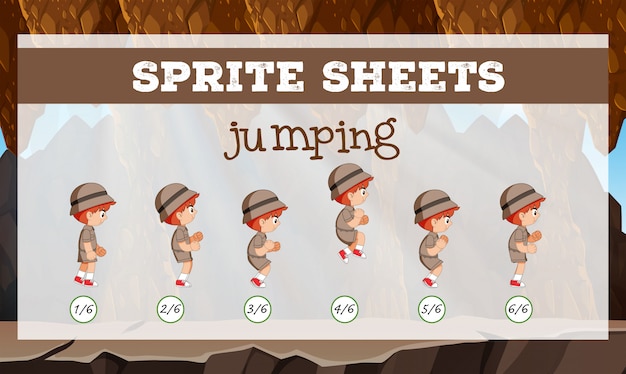 Vecteur gratuit personnage de saut d'obstacles