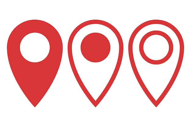 Vecteur gratuit pin d'emplacement avec plusieurs styles