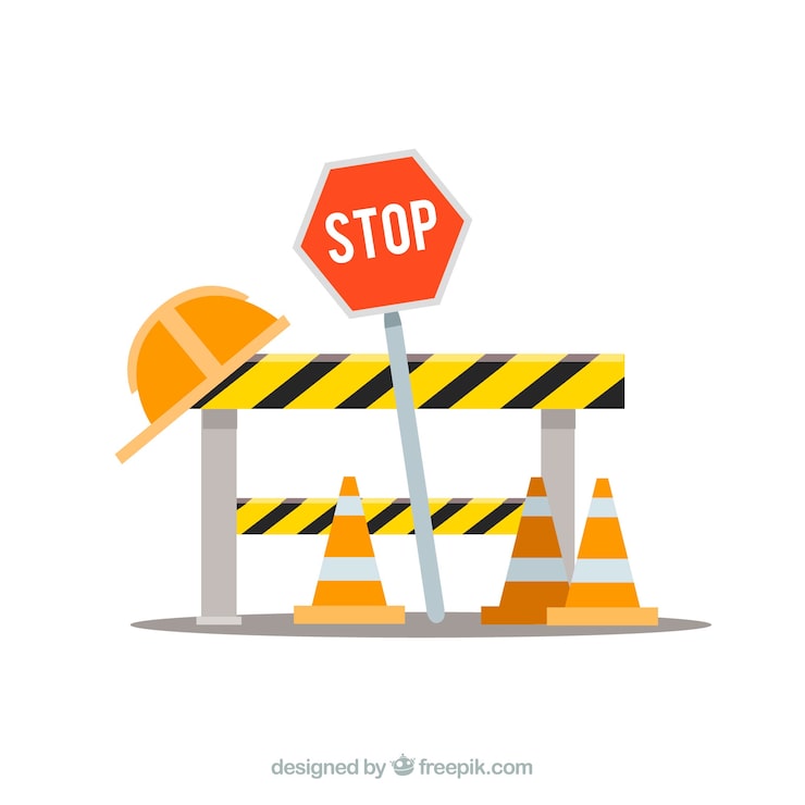 Vecteur gratuit plat sous le modèle de construction