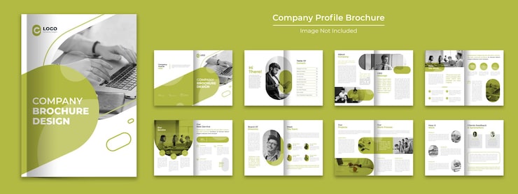 Vecteur gratuit profil de l'entreprise modèle de conception de brochure multipage