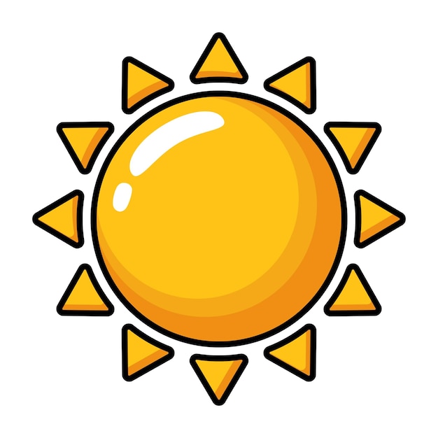Vecteur gratuit le style de dessin animé sun