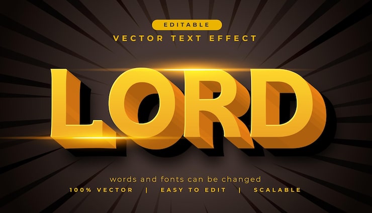 Vecteur gratuit style d'effet de texte modifiable