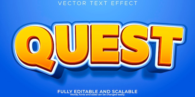 Vecteur gratuit style de police comique à effet de texte de dessin animé modifiable