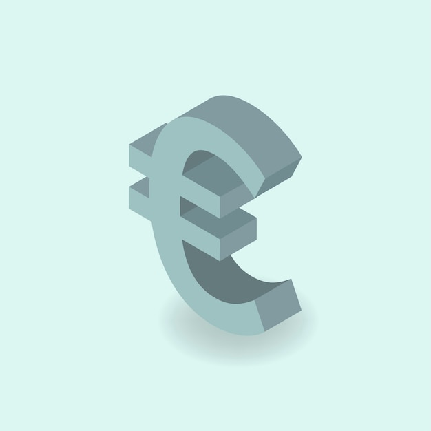 Vecteur gratuit symbole de l'euro