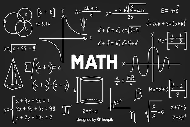 Vecteur gratuit tableau de maths