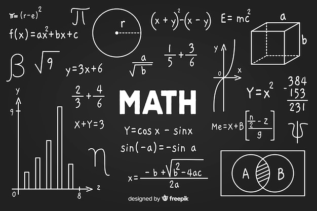 Vecteur gratuit tableau de maths