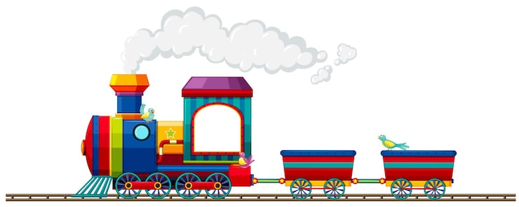 Vecteur gratuit train roulant sur la piste