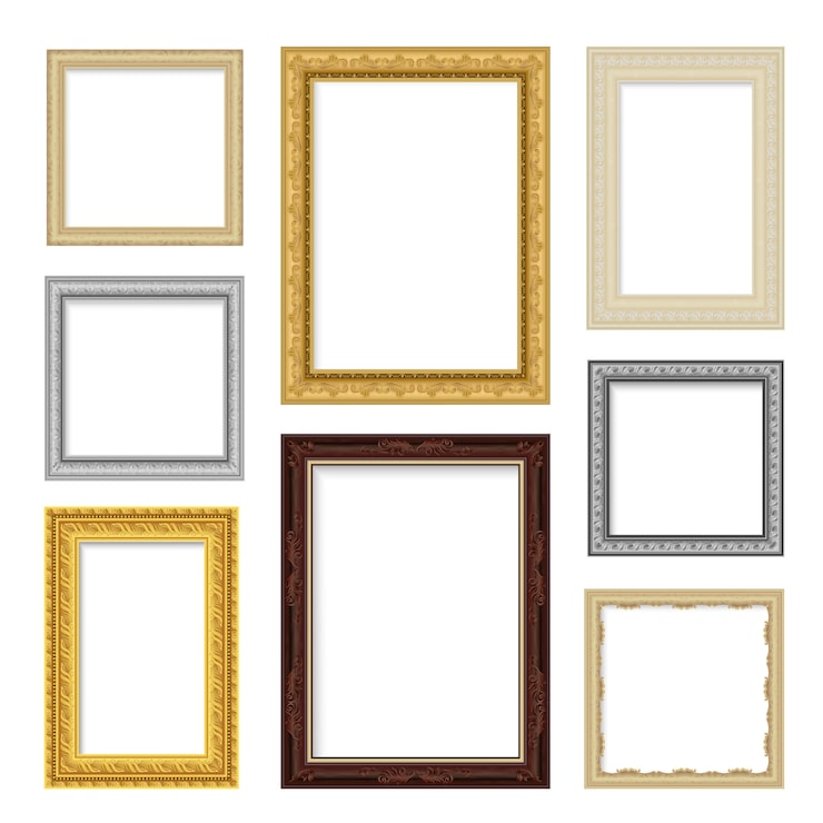 Vecteur gratuit vintage frame set