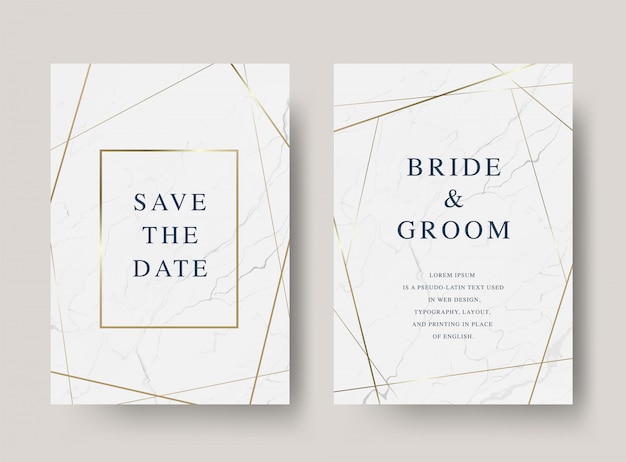Vecteur carte d'invitation de mariage de luxe vintage