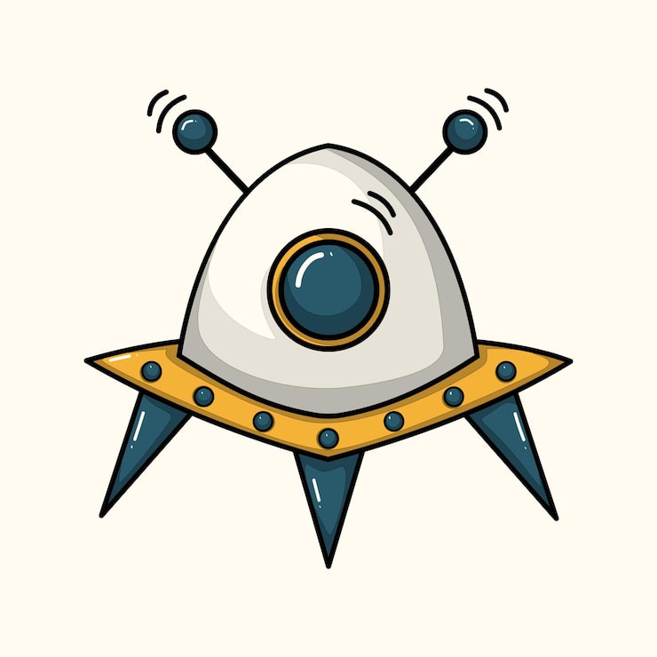 Vecteur clip art d'illustration vectorielle d'espace galactique extraterrestre