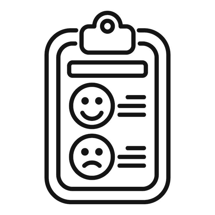 Vecteur clipart du formulaire de rétroaction sur la satisfaction des clients