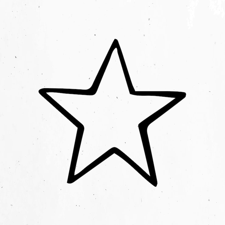 Vecteur clipart vectoriel étoile noir et blanc