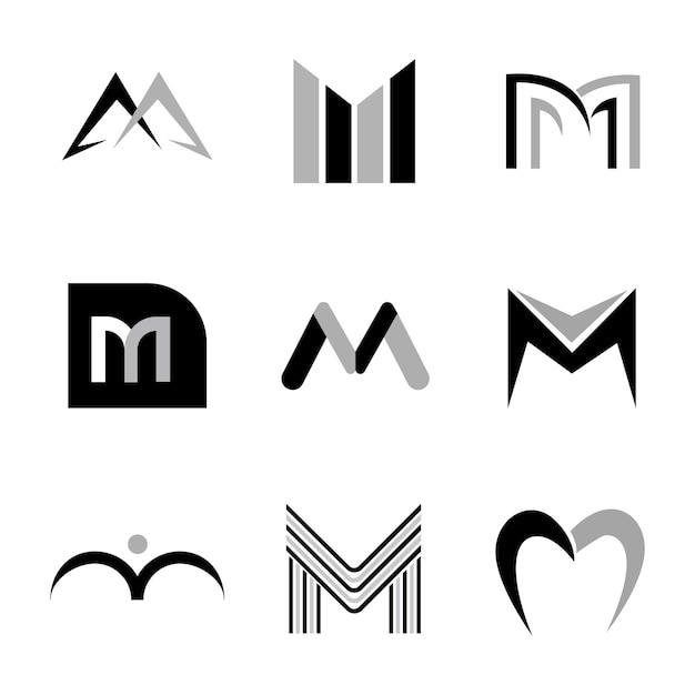Vecteur collection de modèles de logo m