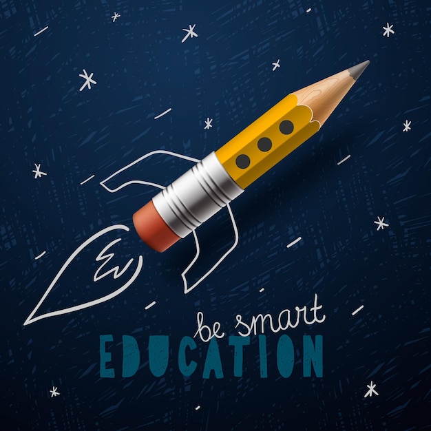 Vecteur concept de l'éducation retour à l'image vectorielle de l'école