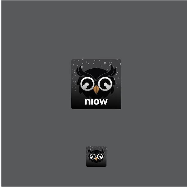 Vecteur conception du logo du hibou nocturne