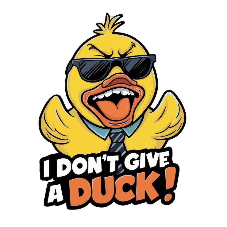 Vecteur la conception de la sublimation du canard sarcastique