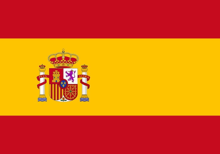Drapeau de l'Espagne, illustration vectorielle du drapeau de l'Espagne