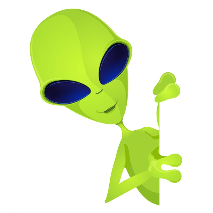 Vecteur drôle alien