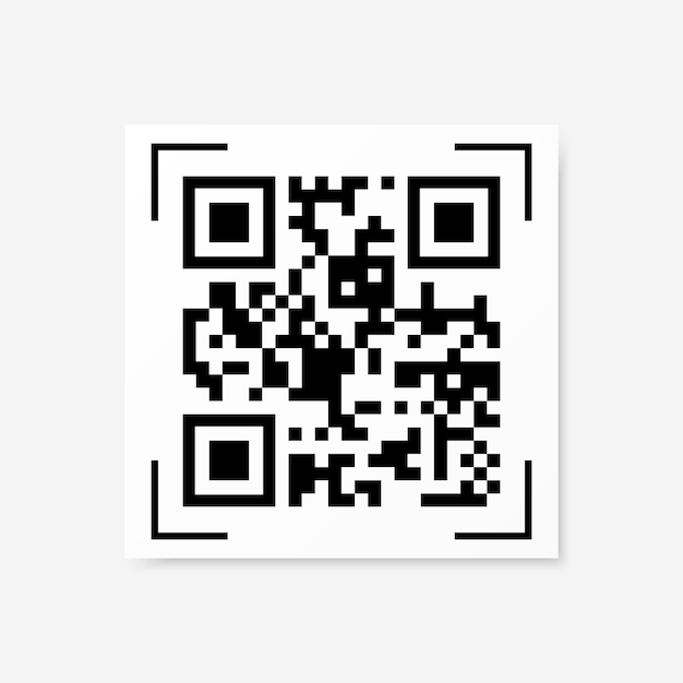 Vecteur échantillon de code qr vectoriel isolé