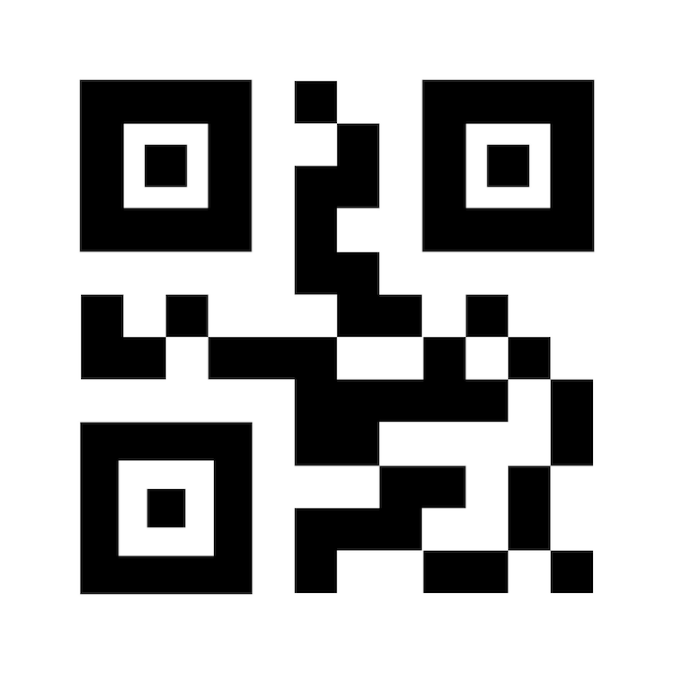 Vecteur exemple de code qr vectoriel pour l'analyse d'un smartphone