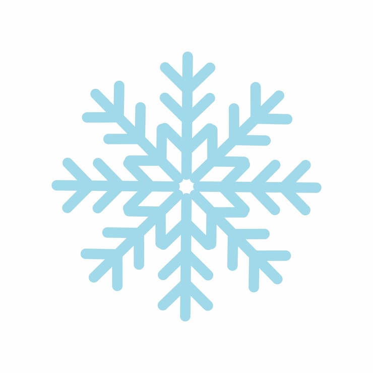 Vecteur un flocon de neige qui est bleu et a un motif bleu