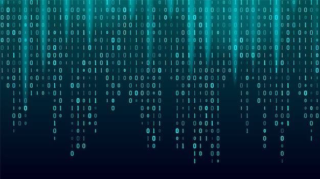 Vecteur flux créatif d'algorithme de code binaire