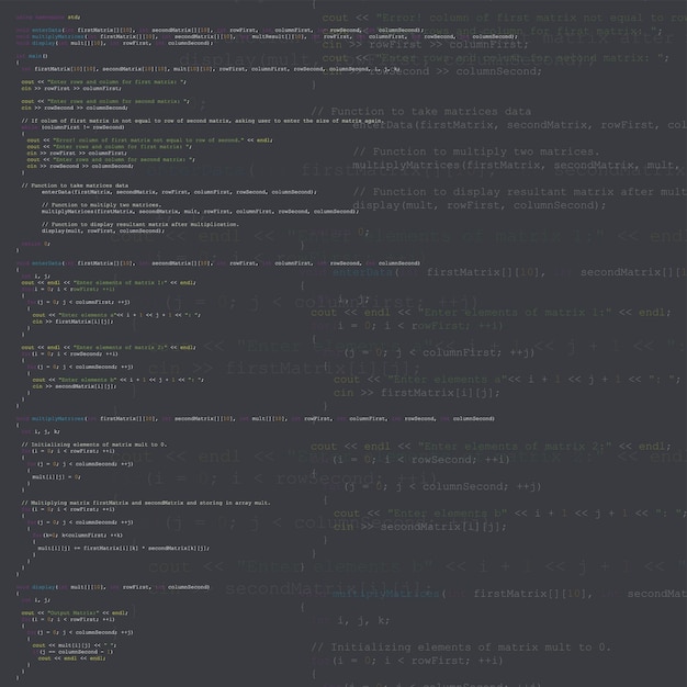 Vecteur fond de code de programme informatique